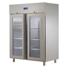 Öztiryakiler Monoblok Çift Cam Kapılı, Dik Tip Buzdolabı, Gn 1200 NMV Model, 304 Kalite