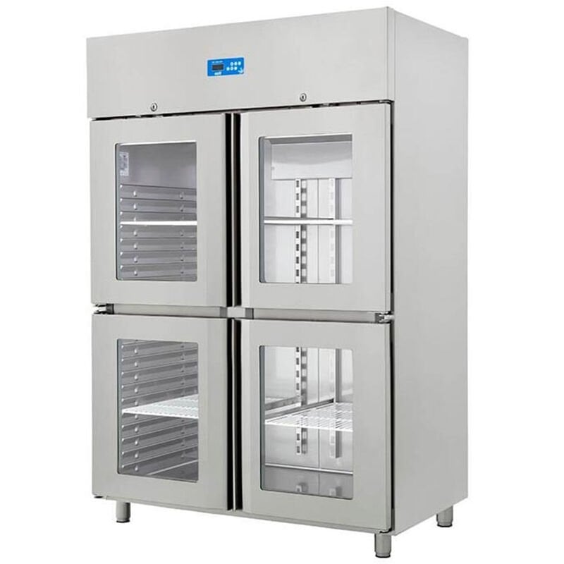 Öztiryakiler Dört Yarım Cam Kapılı Dik Tip Buzdolabı , K Tip , GN 1200 NMV Model, 304 Kalite