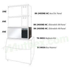 Hoshizaki Küp Buz Makinesi IM 240XNE HC, 210 kg/gün