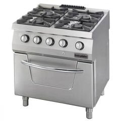 Öztiryakiler 700 Seri Gazlı Fırınlı Kuzine, 4 Gözlü Gazlı Ocak, OSOGF 8070 L