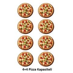 Öztiryakiler 25 cm x 4+4 Pizza Kapasiteli Çift Katlı Pizza Fırını, Elektrikli
