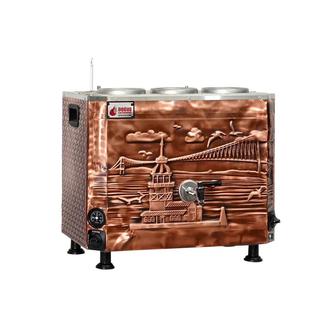 DOĞUŞ 3 DEMLİKLİ ANTİK ELEKTRİKLİ ÇAYLAND KIZ KULESİ