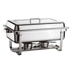 Öztiryakiler Chafing Dish, Çin Model Kapak, İçiçe Geçen Ayak, Kızaklı, Isıtıcısız