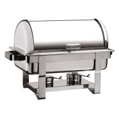 Öztiryakiler Chafing Dish, Yekpare Rolltop Kapak, İçiçe Geçen Ayaklı, Isıtıcısız
