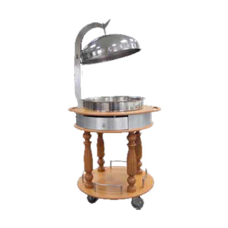 Öztiryakiler Chafing Dish Servis Arabası Ø90