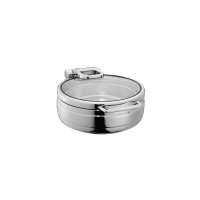 Öztiryakiler Lüx Chafıng Dısh Hidrolik Cam Kapaklı Yuvarlak Gn 2/3 6 Lt