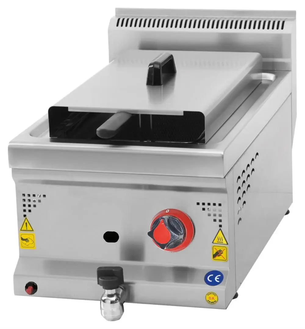 CSA Gazlı Fritöz 8 Litre Set Üstü 40x60x30 cm CE Belgeli