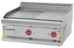 CSA Elektrikli Pleyt Izgara Yarı Oluklu Yüzey Set Üstü 60x60x30 cm